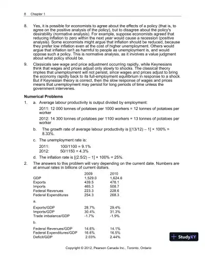 Macroeconomics, Sixth Canadian Edition Solution Manual - Page 13 preview image