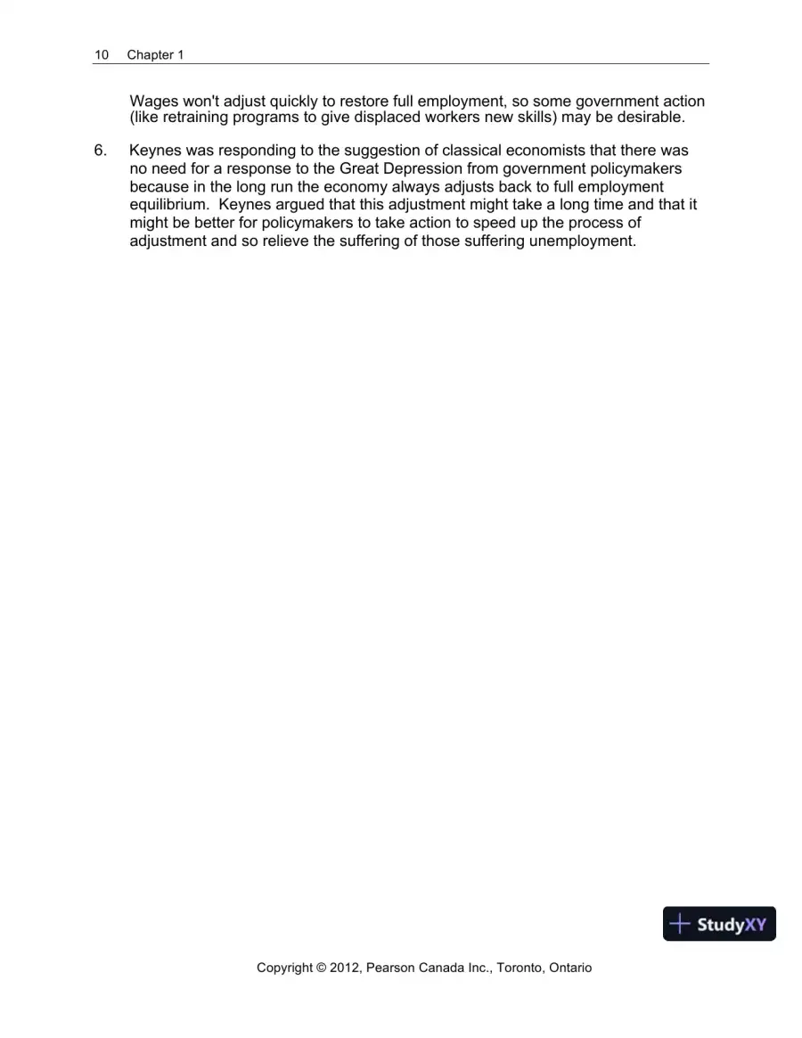 Macroeconomics, Sixth Canadian Edition Solution Manual, page 15