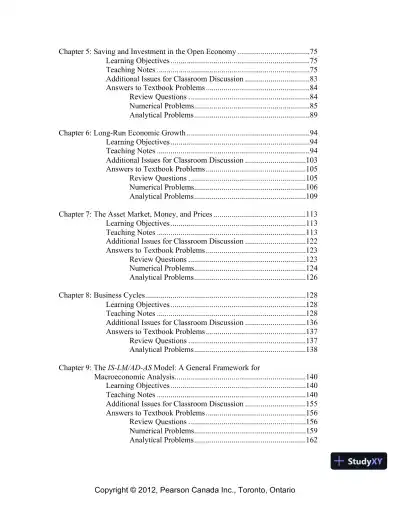 Macroeconomics, Sixth Canadian Edition Solution Manual - Page 3 preview image