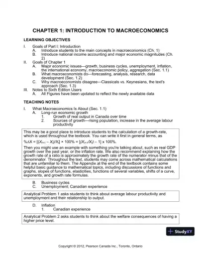 Macroeconomics, Sixth Canadian Edition Solution Manual - Page 6 preview image