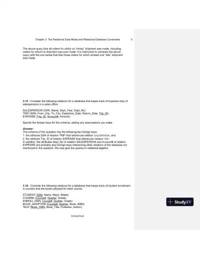 Solution Manual For Fundamentals Of Database Systems, 6th Edition - Page 11 preview image