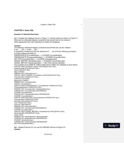 Solution Manual For Fundamentals Of Database Systems, 6th Edition - Page 15 preview image