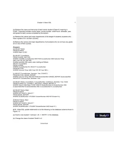 Solution Manual For Fundamentals Of Database Systems, 6th Edition - Page 21 preview image