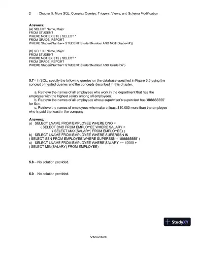Solution Manual For Fundamentals Of Database Systems, 6th Edition - Page 24 preview image