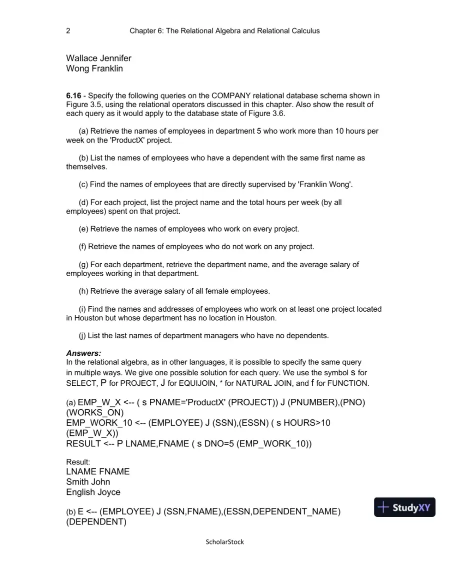 Solution Manual For Fundamentals Of Database Systems, 6th Edition, page 26