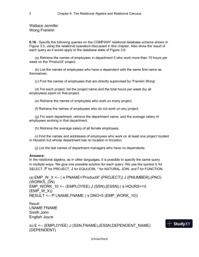 Solution Manual For Fundamentals Of Database Systems, 6th Edition - Page 26 preview image
