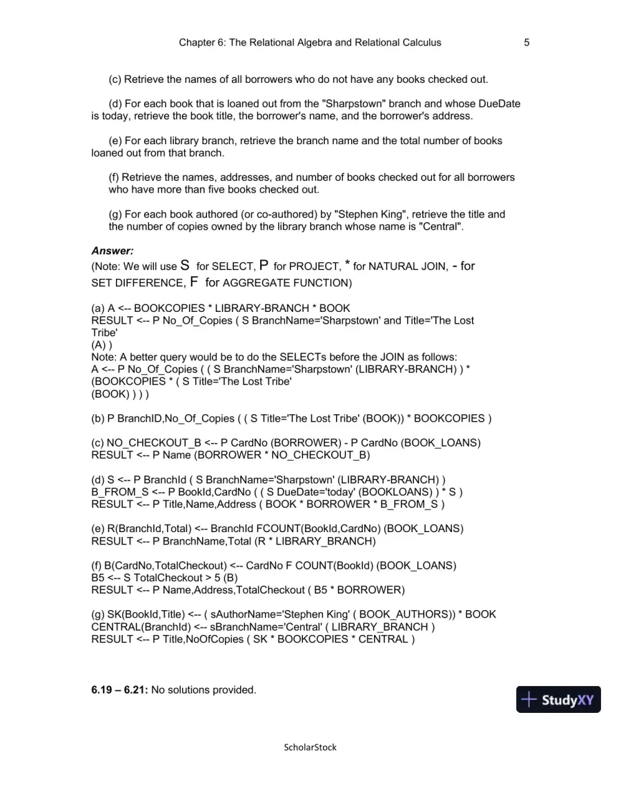 Solution Manual For Fundamentals Of Database Systems, 6th Edition, page 29