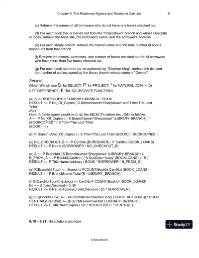 Solution Manual For Fundamentals Of Database Systems, 6th Edition - Page 29 preview image
