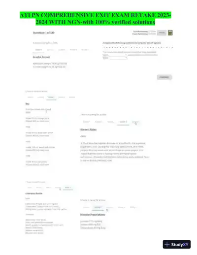 2023-2024 ATI PN Comprehensive Exit Exam with Answers (24 Solved Questions) - Page 3 preview image