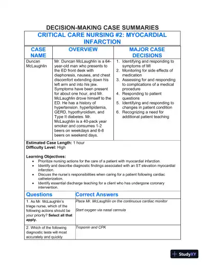 Solution Manual for Understanding the Essentials of Critical Care Nursing, 3rd Edition - Page 5 preview image