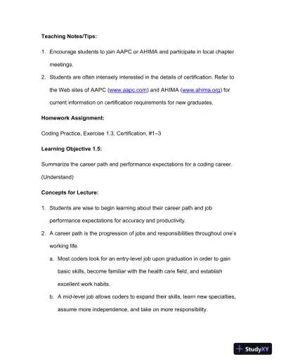 Lecture Notes For Comprehensive Medical Coding, 2019 2nd Edition - Page 11 preview image