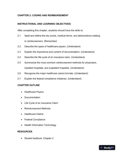 Lecture Notes For Comprehensive Medical Coding, 2019 2nd Edition - Page 16 preview image