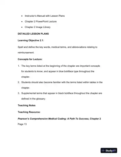 Lecture Notes For Comprehensive Medical Coding, 2019 2nd Edition - Page 17 preview image