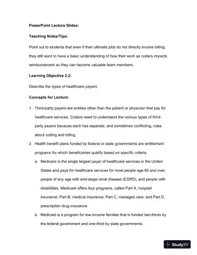 Lecture Notes For Comprehensive Medical Coding, 2019 2nd Edition - Page 18 preview image