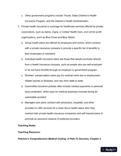 Lecture Notes For Comprehensive Medical Coding, 2019 2nd Edition - Page 19 preview image