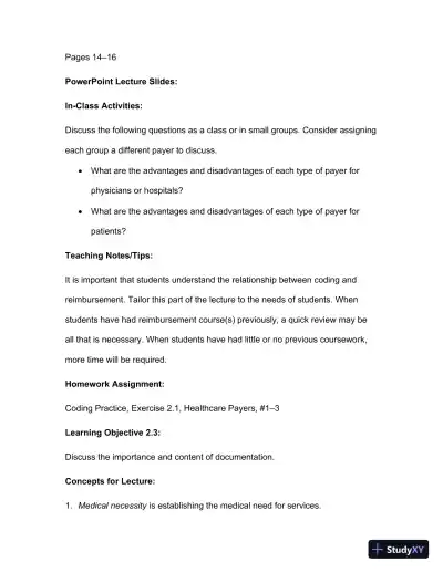 Lecture Notes For Comprehensive Medical Coding, 2019 2nd Edition - Page 20 preview image