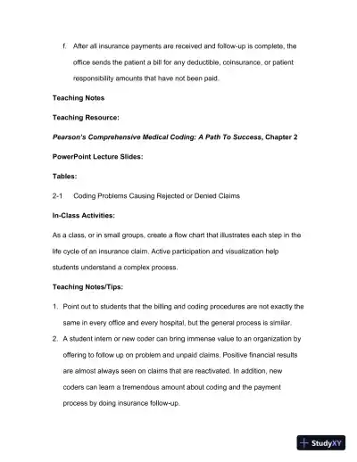 Lecture Notes For Comprehensive Medical Coding, 2019 2nd Edition - Page 24 preview image