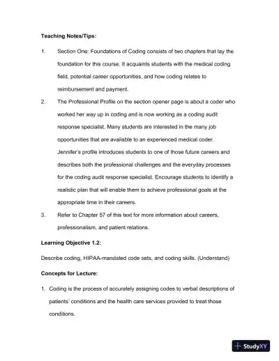 Lecture Notes For Comprehensive Medical Coding, 2019 2nd Edition - Page 4 preview image