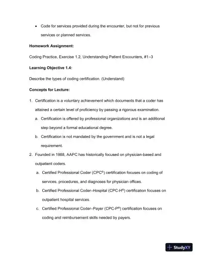 Lecture Notes For Comprehensive Medical Coding, 2019 2nd Edition - Page 9 preview image