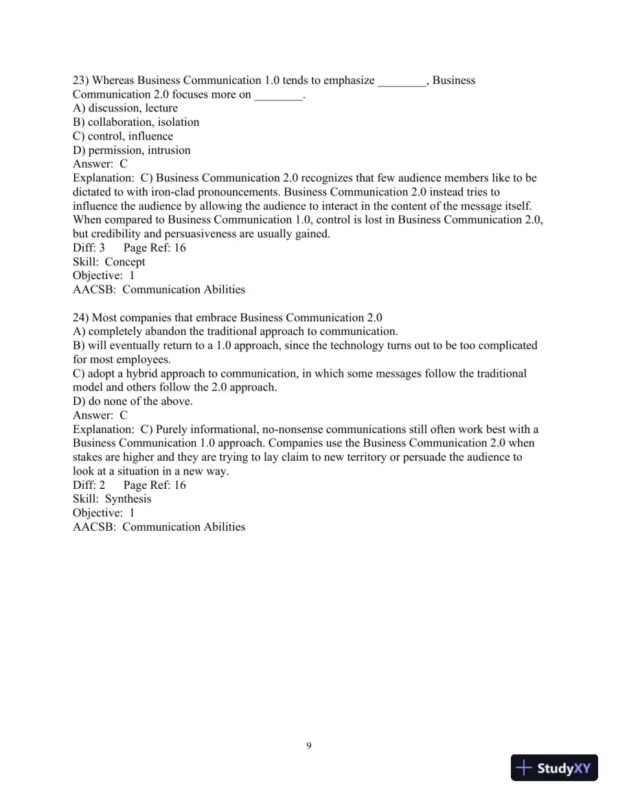 Business Communication Today 11th Edition Test Bank, page 10