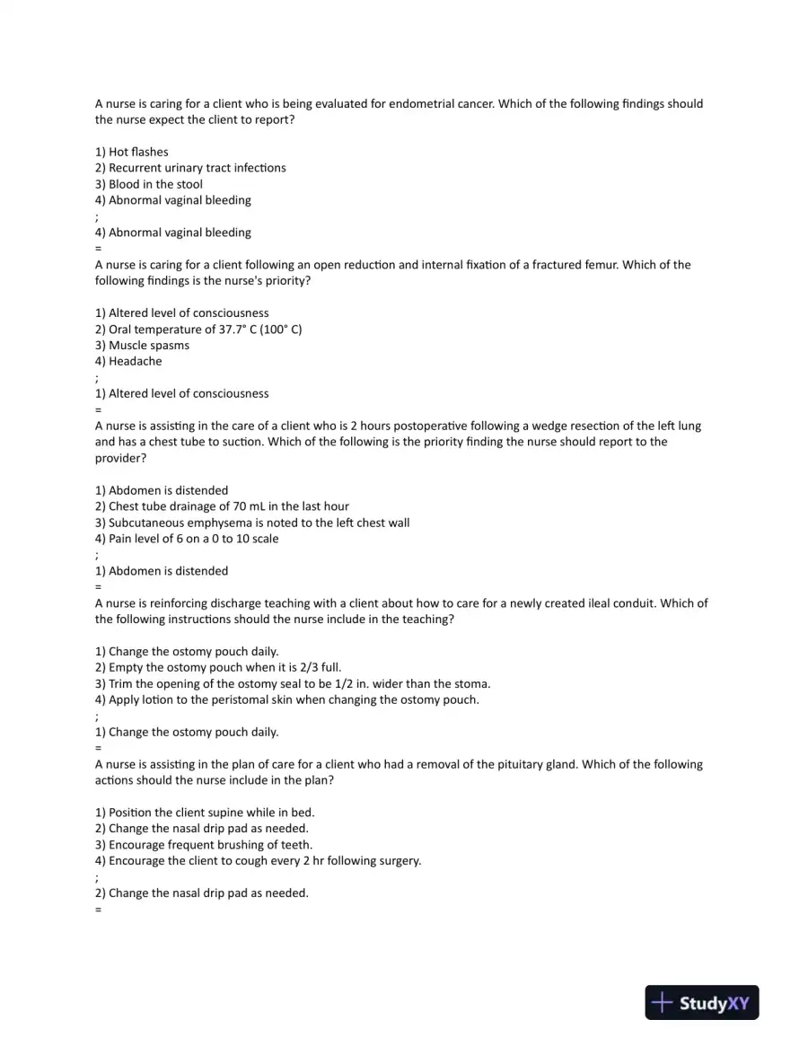 ATI Medical Surgical Practice Exam with Answers (129 Solved Questions), page 6