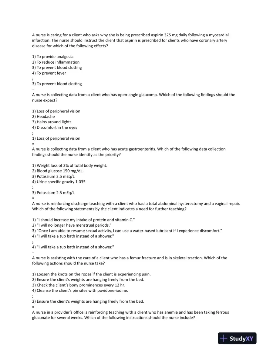 ATI Medical Surgical Practice Exam with Answers (129 Solved Questions), page 7