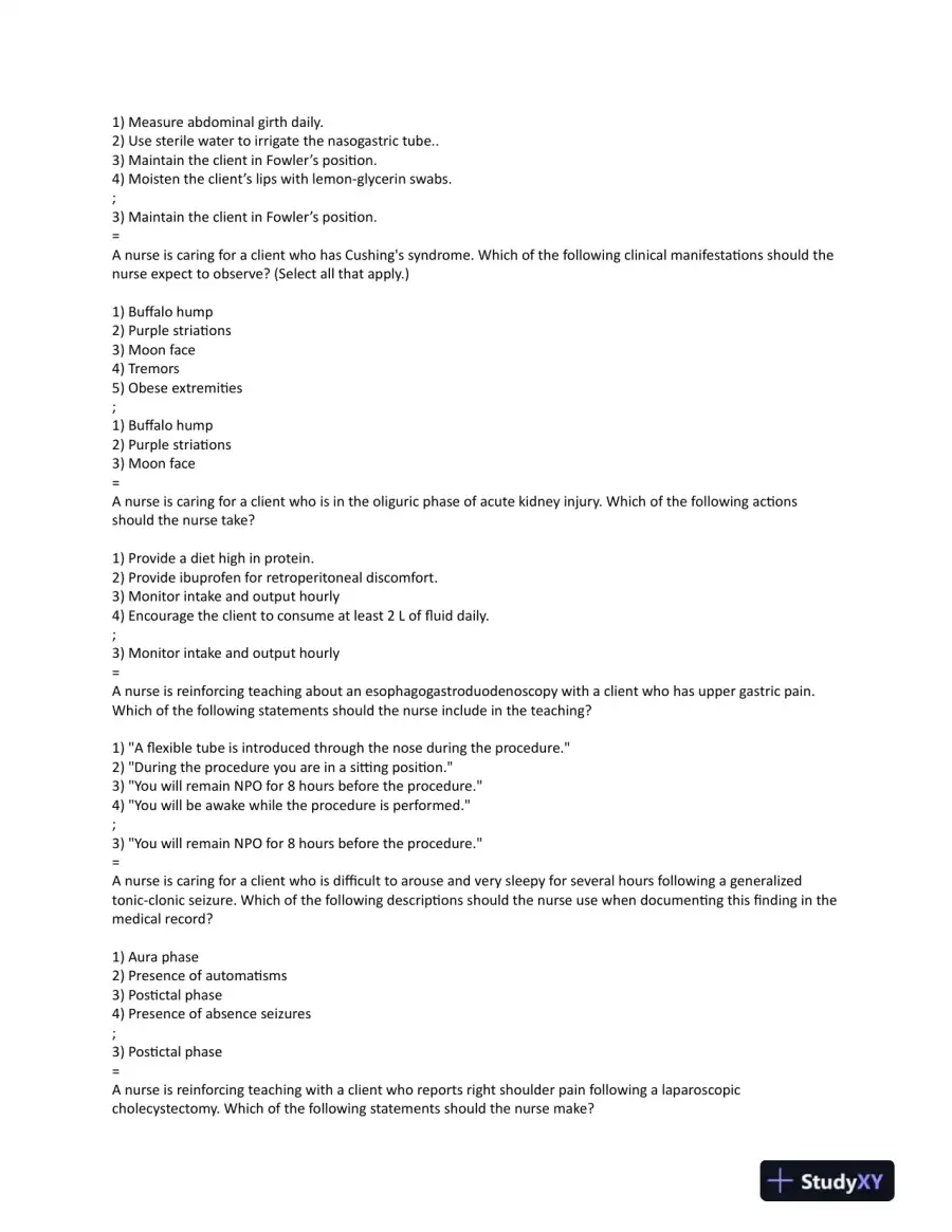 ATI Medical Surgical Practice Exam with Answers (129 Solved Questions), page 9