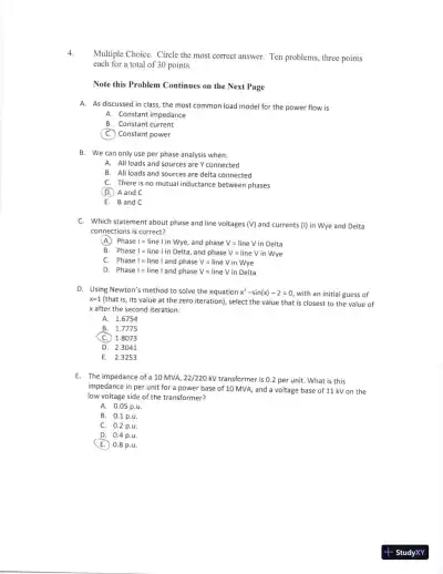 Power System Analysis And Design, 6th Edition Test Bank - Page 11 preview image