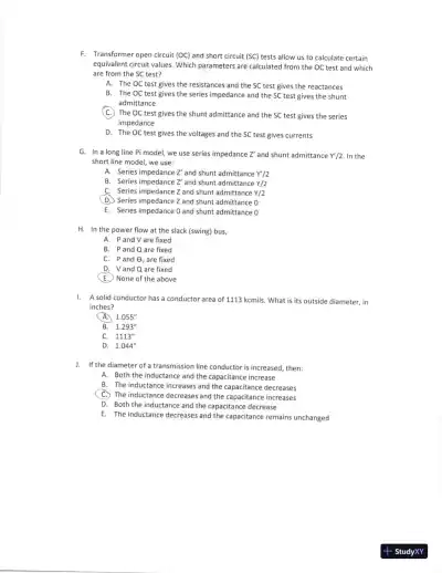 Power System Analysis And Design, 6th Edition Test Bank - Page 12 preview image