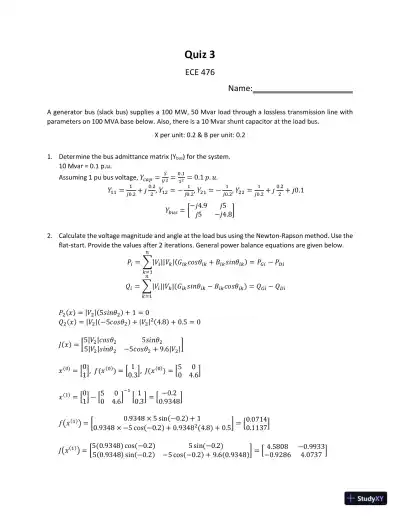 Power System Analysis And Design, 6th Edition Test Bank - Page 4 preview image