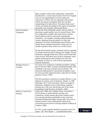 Varcarolis's Canadian Psychiatric Mental Health Nursing, Canadian Edition, 1st Edition Class Notes - Page 11 preview image