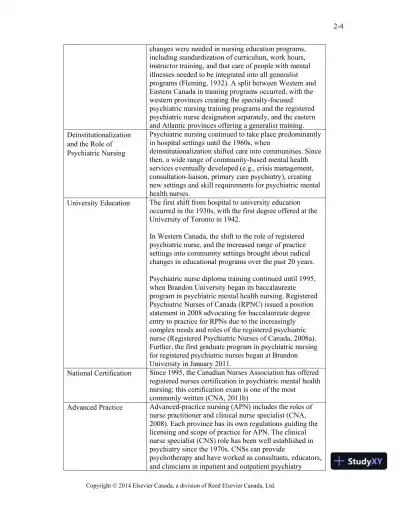 Varcarolis's Canadian Psychiatric Mental Health Nursing, Canadian Edition, 1st Edition Class Notes - Page 12 preview image