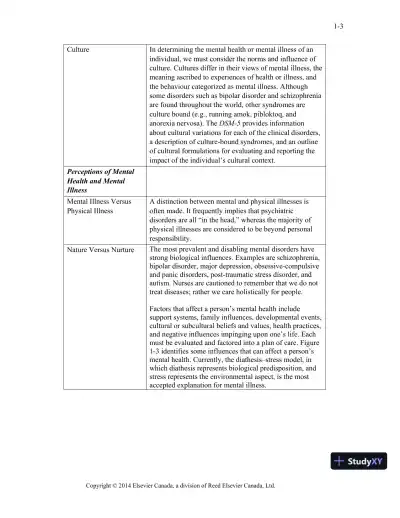 Varcarolis's Canadian Psychiatric Mental Health Nursing, Canadian Edition, 1st Edition Class Notes - Page 4 preview image