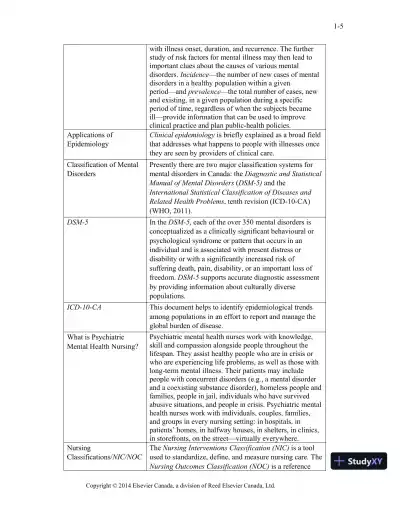 Varcarolis's Canadian Psychiatric Mental Health Nursing, Canadian Edition, 1st Edition Class Notes - Page 6 preview image