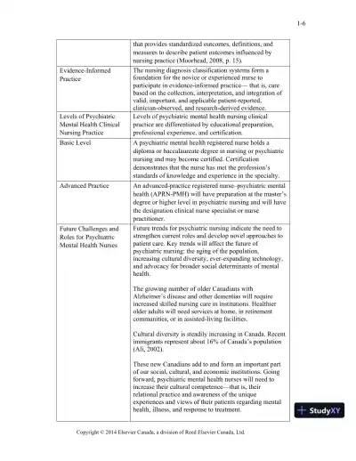Varcarolis's Canadian Psychiatric Mental Health Nursing, Canadian Edition, 1st Edition Class Notes - Page 7 preview image