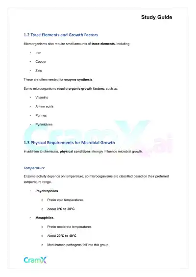 Microbiology - Microbial Cultivation and Growth - Page 3 preview image