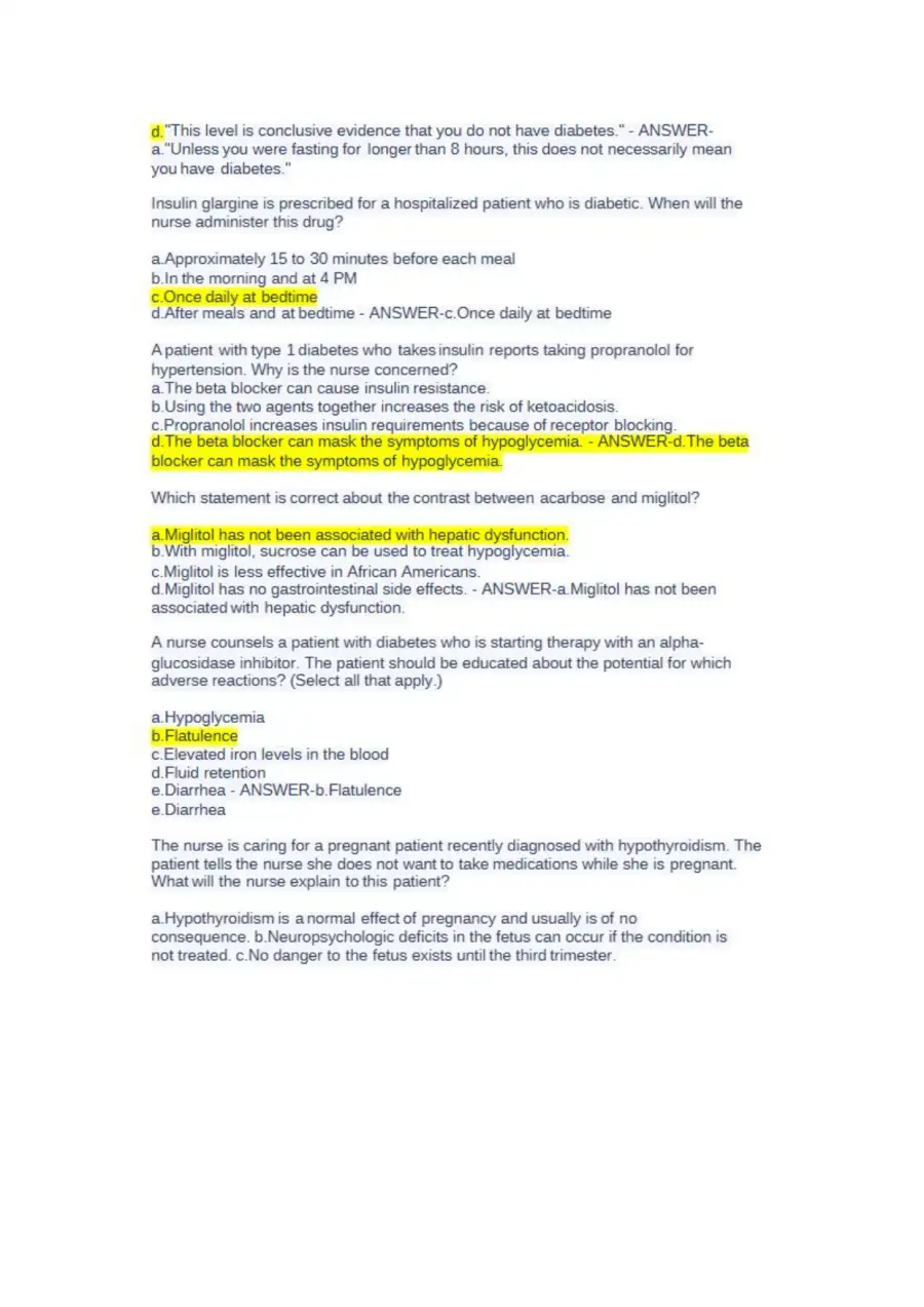 NUR 2474 Pharmacology Final Exam NCLEX Style Pract, page 2