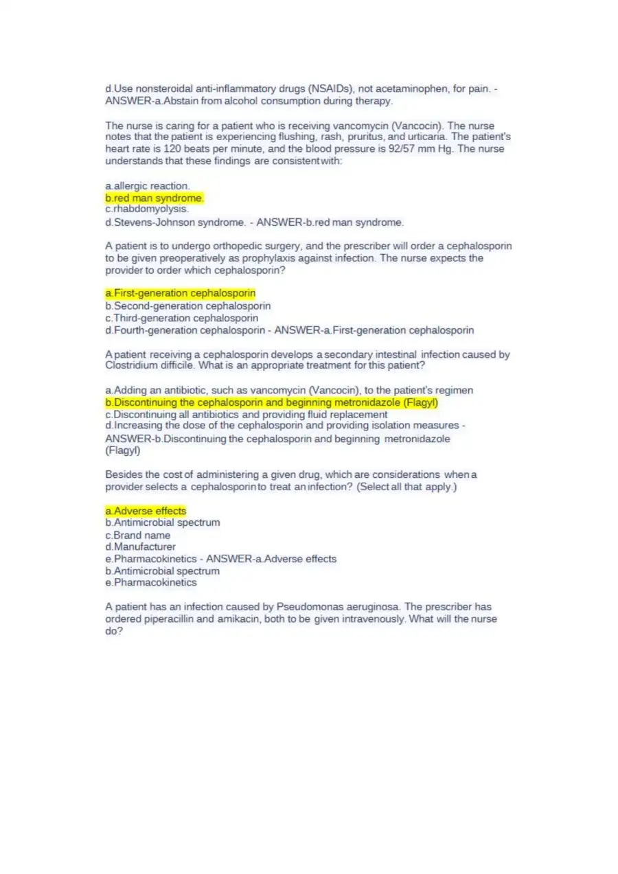 NUR 2474 Pharmacology Final Exam NCLEX Style Pract, page 5