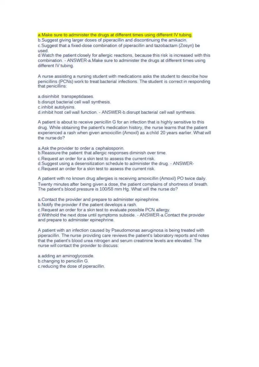 NUR 2474 Pharmacology Final Exam NCLEX Style Pract, page 6