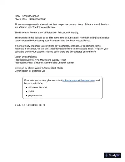 Princeton Review SSAT and ISEE Prep, 2023: 6 Practice Tests + Review and Techniques (2023) - Page 5 preview image