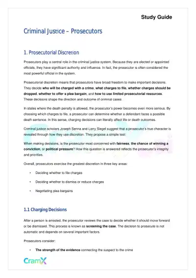 Criminal Justice - Prosecutors - Page 1 preview image