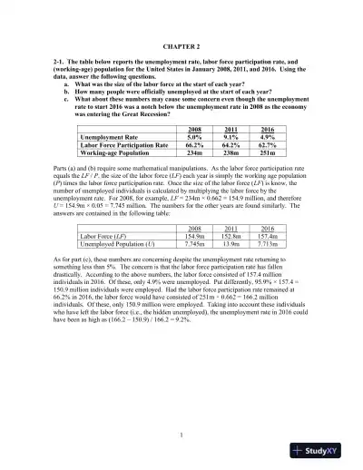 Solution Manual for Labor Economics, 8th Edition - Page 1 preview image
