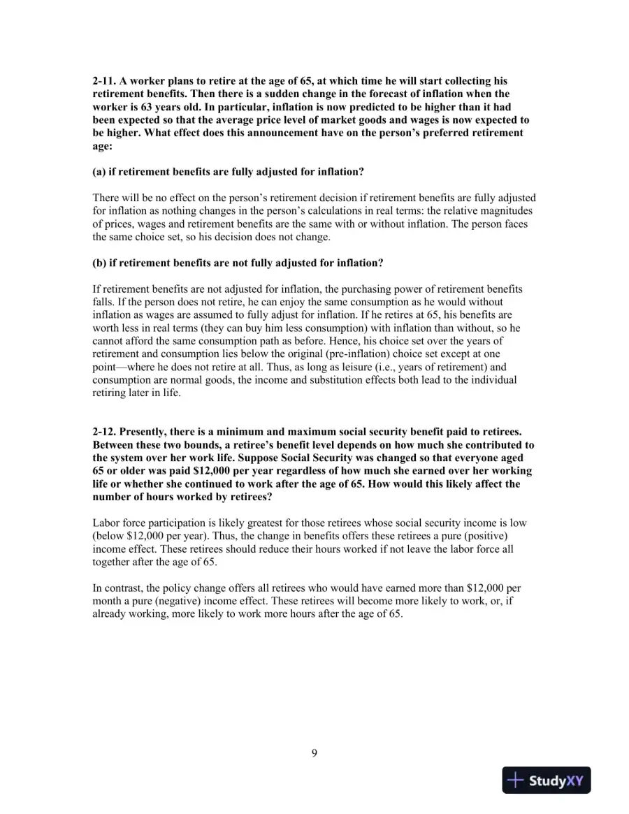 Solution Manual for Labor Economics, 8th Edition, page 10