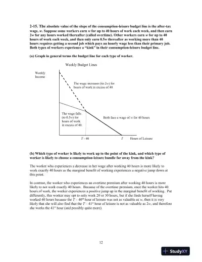 Solution Manual for Labor Economics, 8th Edition - Page 13 preview image