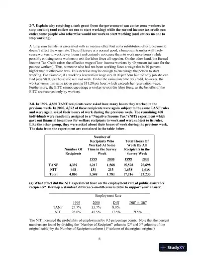 Solution Manual for Labor Economics, 8th Edition - Page 7 preview image