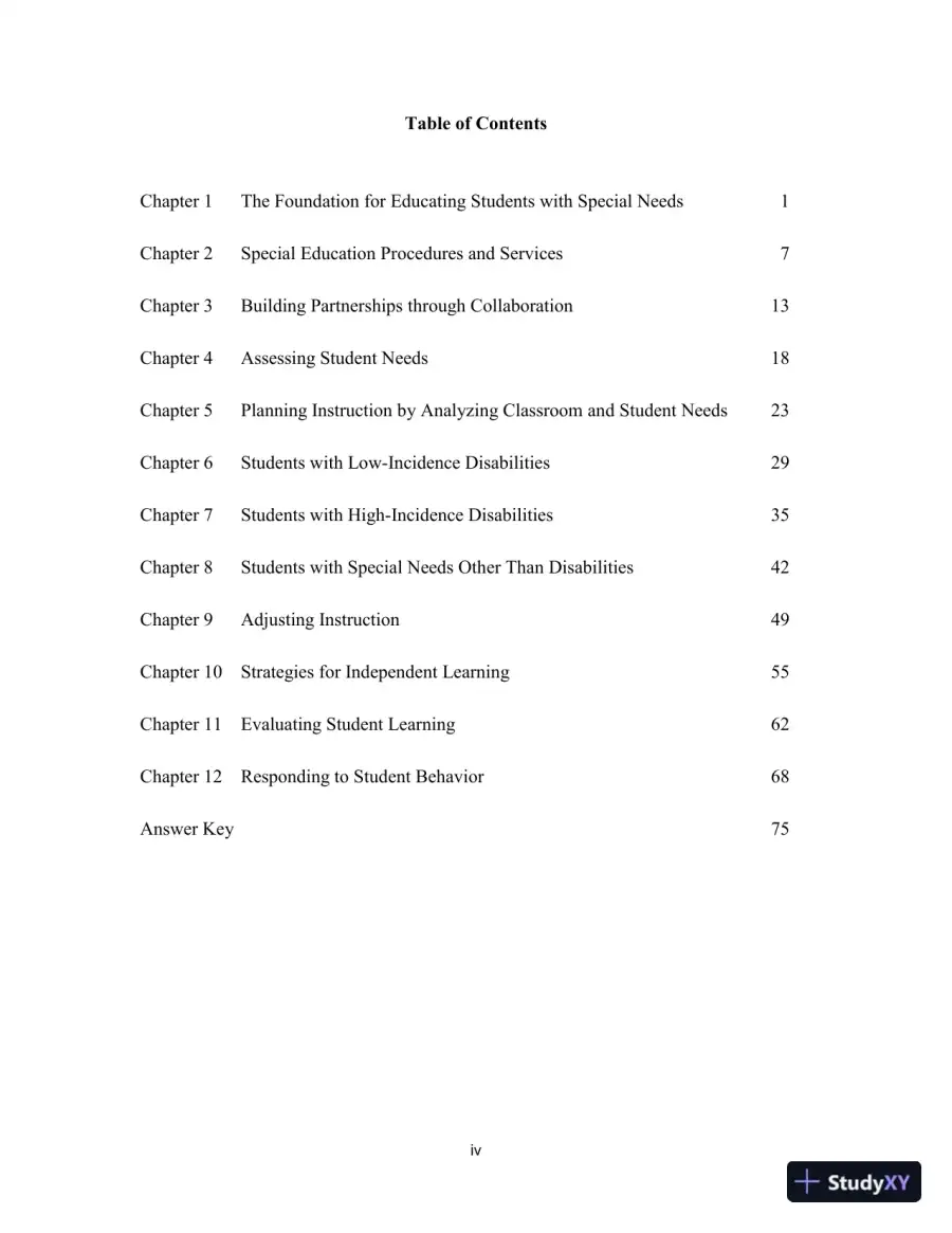 Test Bank for Including Students with Special Needs: A Practical Guide for Classroom Teachers, 8th Edition, page 3