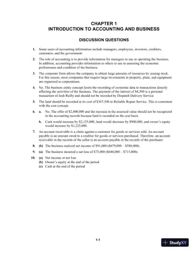 Solution Manual for Financial Accounting, 16th Edition - Page 1 preview image