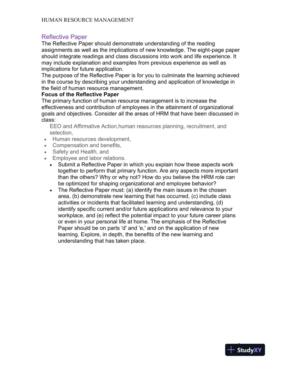 BUS 303 Week 5 Assignment Reflective Paper, page 3