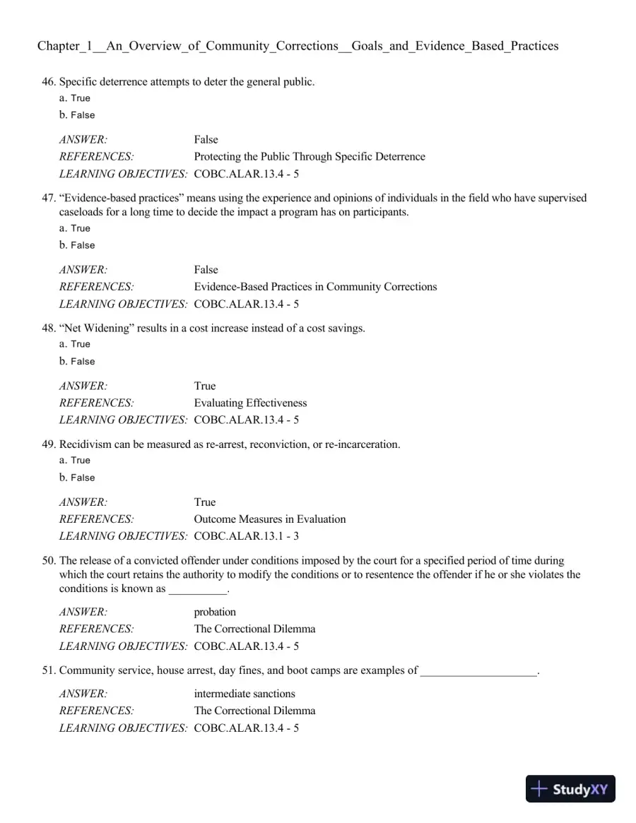 Community-Based Corrections 10th Edition Test Bank, page 10