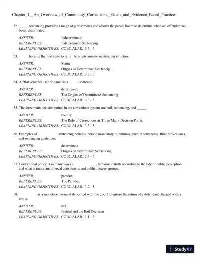 Community-Based Corrections 10th Edition Test Bank - Page 11 preview image